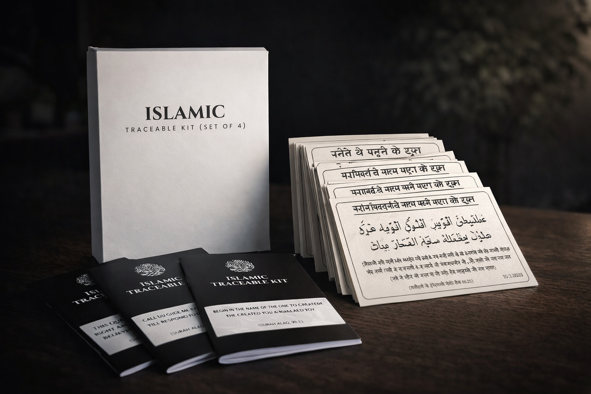YAQIN | Hindi Dua stickers (12) + Traeable Kit Combo (4books + pencile + eraser)