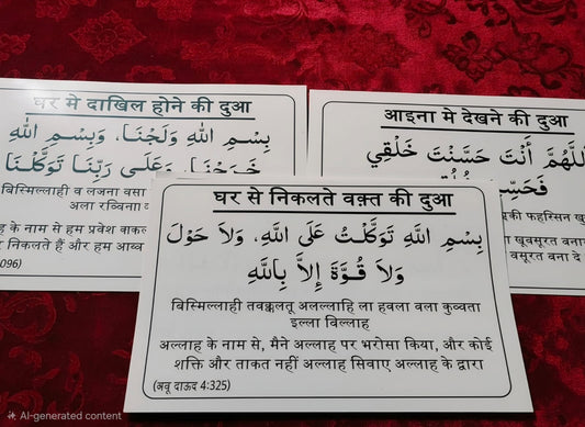 YAQIN | Hindi Dua Stickers (12 dua in a set)