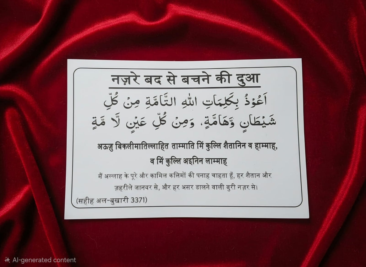 YAQIN | Hindi Dua Stickers (12 dua in a set)